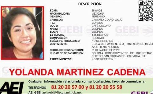 Encuentran cadáver de otra mujer en Nuevo León; podría ser Yolanda